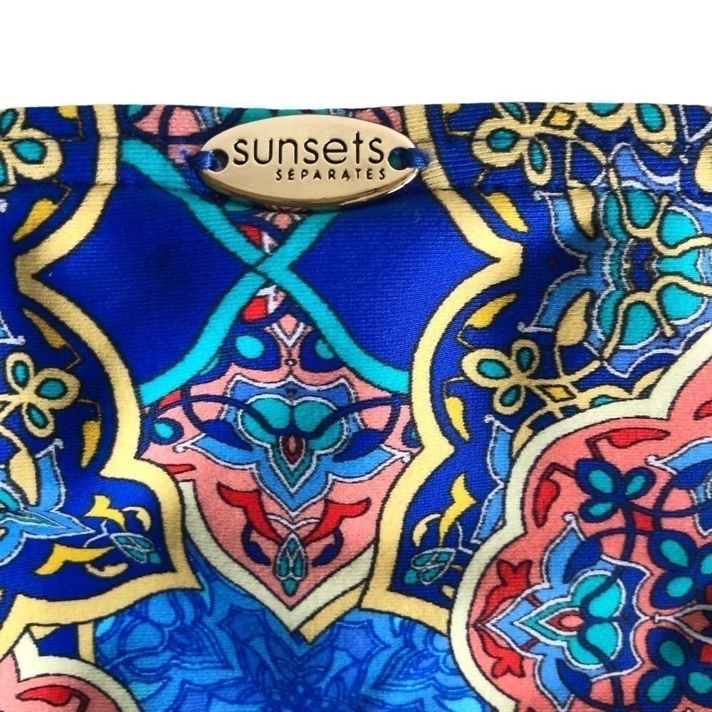 Sunsets Pompeii Twist And Shout Blue Bikini Bottoms Small - Picture 4 of 10